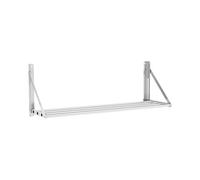 Estante de pared - plegable - diseño con barras - 100 x 30 cm - 40 kg - acero inoxidable | Royal Catering