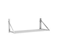 Estante de pared - plegable - diseño con barras - 100 x 45 cm - 40 kg - acero inoxidable | Royal Catering
