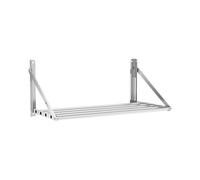 Estante de pared - plegable - diseño con barras - 80 x 45 cm - 40 kg - acero inoxidable | Royal Catering