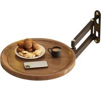 Estante de Pared retráctil, Escritorio retráctil - Mesa de Centro con balcón for apartamento, Dormitorio, Autocaravana, propietarios, inquilinos, baño, Cocina, pequeña(A)