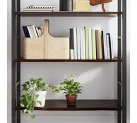 Estante de pared Ripiano marrón oscuro, 100 x 60 x 2 cm, estantes de pared de roble tratado macizo para sala de estar, decoración del hogar Slish Sto Solut