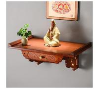 Estante de pared tallado de madera hecho a mano para exhibición de estatuas de Buda, decoración Fengshui, soporte de altar Pooja
