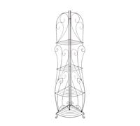 Estante De Pie Irma I Estante De Esquina con 4 Niveles I Estante para Esquina Plegable I Estantería Decorativa 154 cm De Altura I Color:, Color:Bronce