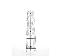 Estante De Pie Irma I Estante De Esquina con 4 Niveles I Estante para Esquina Plegable I Estantería Decorativa 154 cm De Altura I Color:, Color:Negro