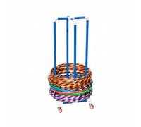 Estante De Plástico For Almacenamiento Círculos Fitness, Soporte PVC For Gimnasio, Carrito Exhibición Equipos Gimnasia Livianos, Capacidad Carga 150 Kg For El Hogar(Blue,Compatible Diam 55cm)