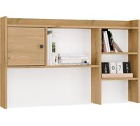 Estante de puerta única de 120 cm con tablero superior, acabado en Roble Artisan, para documentos