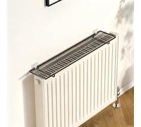 Estante de radiador sin taladros, estante de pared que ahorra espacio para decoración del hogar y Sto (negro, 55 x 15 cm), ideal para niños pequeños
