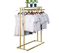Estante de ropa de pie, Estante de ropa de exhibición de tienda minorista, Estante de ropa comercial Estantes de tienda de ropa, Estante de secado de suspensión de piso para el hogar/a/120 cm