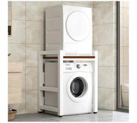 Estante de secado de altura ajustable para máquinas de tambor, soporte de lavadora de carga frontal, soporte de secado de ropa resistente, solución de lavandería que ahorra espacio, ideal para uso