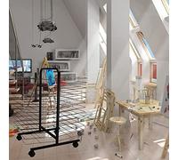 Estante de secado de arte de metal de doble cara - 50 estantes de alambre para estudios de arte y aulas de 17.7 x 26 x 32.3 pulgadas, color negro, ideal para pintura y exhibición de manualidades