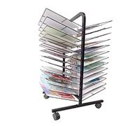 Estante de secado de arte móvil, caballete de metal resistente y soporte de montaje en pared para almacenamiento de arte, perfecto para aulas y espacios creativos, uso versátil en la mesa