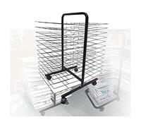 Estante de secado de arte móvil de 26 capas con poleas, caballete extraíble para gouache y acuarela, suministros de arte, soporte de secado, herramienta de manualidades