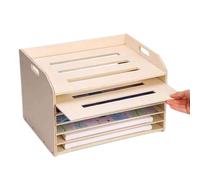 Estante de secado de arte para aula, 15.1 x 11.7 x 9.9 pulgadas, estante de exhibición de madera extraíble, organizadores de almacenamiento de , para niños y adultos, pósteres de lienzo