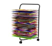 Estante de secado de arte rodante resistente con estantes y ruedas extraíbles, nizer móvil para uso en aula y estudio, perfecto para artistas y artesanos