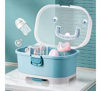 Estante de secado de biberones para bebé, organizador grande para biberones de lactancia con tapa, organizador portátil de gabinete de cocina, escurridor fácil de limpiar, secadora duradera para