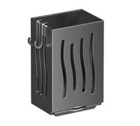Estante de secado de cocina eficiente con soporte para cubiertos de pared y diseño de drenaje rápido (negro)