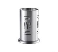 Estante de secado de encimera para utensilios de cocina, elegante soporte de acero inoxidable para tenedores, cucharas y herramientas de cocina (plata C)