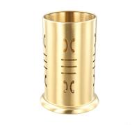 Estante de secado de encimera para utensilios de cocina, elegante soporte de acero inoxidable para tenedores, cucharas y herramientas de cocina (dorado D)