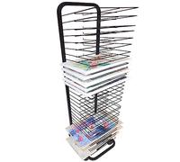 Estante de secado de pintura de 15 capas para aula, organizador eficiente de almacenamiento de obras de arte de metal para estudiantes, obras maestras, diseño duradero y elegante