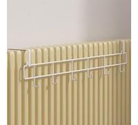 Estante de secado de ropa para radiador, estante de secado de ropa de calefacción, tamaño grande para tuberías de calefacción del hogar, toallero, barra de almacenamiento de toallas de baño (blanco)