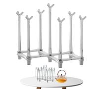 Estante De Secado De Taza - Soporte De Taza De Ahorro De Espacio Ajustable | Con Base No Deslizada | Estante De Secado De Botella | Organizador De Cocina Reutilizable Para, Botellas De Agua Y