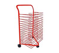 Estante de secado de varios niveles con ruedas para un secado eficiente al aire y almacenamiento que ahorra espacio en escuelas y clubes de arte