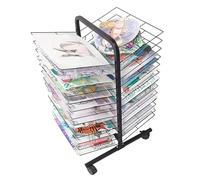 Estante de secado eficiente para obras de arte con estantes extraíbles, ideal para artistas, artesanos y proyectos de bricolaje, diseño que ahorra espacio, solución de almacenamiento duradera y