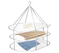 Estante de secado plegable de malla para colgar suéter de 3 niveles | Gran suéter colgante secadora | Capa de ropa de malla plana a seca para suéteres | Cesta de secado plegable - Bastidores para