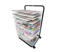 Estante de secado plegable y caballete de 97 cm, tablero de pintura al óleo, malla de alambre Melaleuca con polea, perfecto para estudios de arte de jardín de infantes y espacios creativos