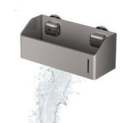 Estante de succión para baño | Estantería de pared multifuncional con estructura de acero al carbono - Papelera adhesiva de pared con diseño hueco para adsorción al vacío para inodoro o trastero