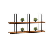 Estante de techo colgante - Estante flotante de madera para vino y soporte de flores para el hogar, cocina, bar, cafetería, restaurante - Elegante estante organizador de almacenamiento