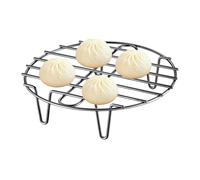 Estante de vapor para ollas, utensilios de cocina de rejilla a la parrilla, estante redondo a prueba de óxido para asar verduras, huevos, cocina, pasteles, carne, utensilios de cocina, hornear