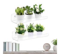 Estante De Ventana Para Interior,2 Piezas Con Ventosas Transparente Para Macetas - Estante De Ventana De Cocina Para Casa Apartamento Amantes De La Naturaleza Jardineros Balcón Cocina
