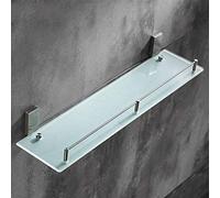 Estante de Vidrio Doble for Lavabo baño, Montaje en Pared, Cepillado a Prueba óxido