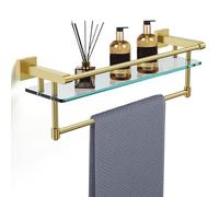 Estante de Vidrio para baño, Organizador de Vidrio, Organizador de Vidrio, Almacenamiento de baño, Barra de Toalla de Acero Inoxidable SUS304, Estante de Acero Inoxidable montado en la Pared, Estante