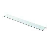 Estante de vidrio templado transparente de 100 x 12 cm, panel flotante de montaje en pared de 8 mm de grosor, ideal para baño, ducha, oficina en casa y soluciones de almacenamiento de exhibiciones