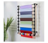 Estante de vinilo montado en la pared para rollos de manualidades, diseño de 10 capas que ahorra espacio, perfecto para organizar y mostrar rollos de tela