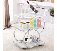 Estante de vino de 3 niveles, barra de metal, carrito de servir té de vino con vidrio templado, carrito de herramientas, carrito de agua, aperitivos, coche, hotel, restaurante, coche de entrega, marco