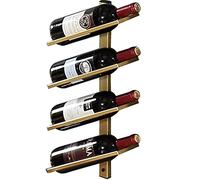 Estante de vino de hierro montado en la pared, apilable e inclinado, diseño simple europeo, exhibición de almacenamiento de vino, soporte decorativo para vino para el hogar, organizador de vino que