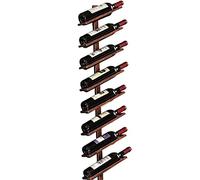 Estante de vino de hierro montado en la pared, diseño europeo simple, apilable e inclinado, soporte decorativo para botellas de vino para el hogar, perfecto para amantes del vino y coleccionistas