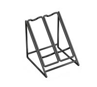 Estante de vino de hierro para gabinete, estante de exhibición de vino de alta capacidad para cocina, bar, refrigerador, soporte para botellas de vino negro (A)