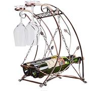 Estante de vino de hierro simple para sala de estar, decoración creativa para el hogar