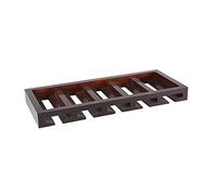 Estante de vino de madera maciza para colgar en el hogar, copa boca abajo, multitamaño, fácil de instalar, pequeño (tamaño: 58 x 25 x 5 cm)