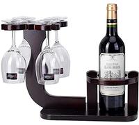 Estante de vino de madera para botellas de vino, soporte decorativo para colgar copas de cristal de música, estante para colgar artículos de bar, adorno para manualidades, estante de vino (color: C)