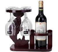 Estante de vino de madera para botellas de vino, soporte decorativo para colgar copas de cristal de música, estante para colgar artículos de bar, adorno para manualidades, estante de vino (color: C)