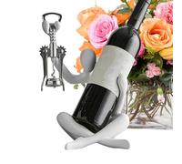 Estante de vino de mesa, soporte de resina para vino sin abrebotellas, decoración de escultura de mesa de comedor, botella de vino decorativa independiente para los amantes del vino