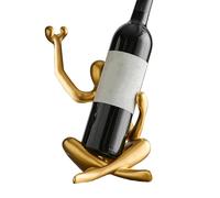 Estante de vino de mesa, soporte para botellas de vino, resina decorativa sin abrebotellas, adorno de estatua hueca independiente, decoración de vino para cocina, bar, encimera, mesa