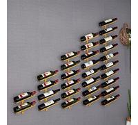 Estante de vino montado en la pared 2/4/6/8/10/12 botellas botellero de metal elegante cocina, restaurante, bar o bodega sala de almacenamiento