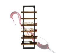 Estante de vino montado en la pared, estante flotante para botellas de licor, estantes de bar elegantes para el hogar, bar, sala de estar y restaurante, perfecto almacenamiento y decoración de vino