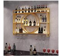 Estante de vino montado en la pared, moderno soporte redondo para colgar, almacenamiento decorativo de gran capacidad para bar, cocina